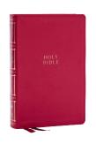 Nkjv, Compact Center-Column Reference Bible, Dark Rose Leathersoft, Red Letter, Comfort Print (Thumb Indexed)