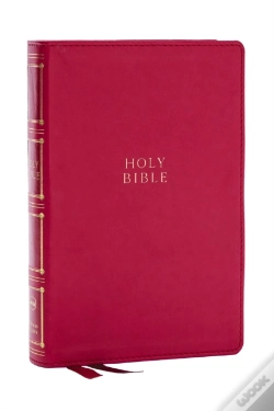 Capa do artigo Nkjv, Compact Center-Column Reference Bible, Dark Rose Leathersoft, Red Letter, Comfort Print (Thumb Indexed)