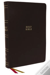 Capa do artigo Nkjv Holy Bible, Super Giant Print Reference Bible, Brown Bonded Leather, 43,000 Cross References, Red Letter, Comfort Print: New King James Version