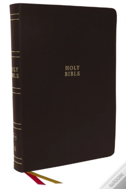 Capa do artigo Nkjv Holy Bible, Super Giant Print Reference Bible, Brown Bonded Leather, 43,000 Cross References, Red Letter, Comfort Print: New King James Version