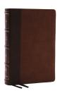 Nkjv, Large Print Thinline Reference Bible, Blue Letter, Maclaren Series, Leathersoft, Brown, Thumb Indexed, Comfort Print - Preview