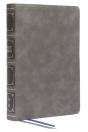 Nkjv, Reference Bible, Classic Verse-By-Verse, Center-Column, Leathersoft, Gray, Red Letter, Comfort Print - Preview