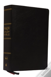 Capa do artigo Nkjv Study Bible, Premium Bonded Leather, Black, Thumb Indexed, Comfort Print