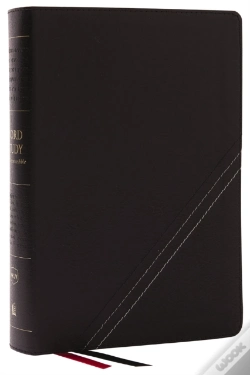 Capa do artigo Nkjv, Word Study Reference Bible, Bonded Leather, Black, Red Letter, Thumb Indexed, Comfort Print