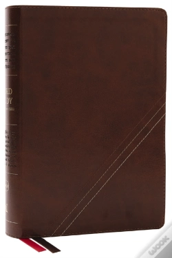 Capa do artigo Nkjv, Word Study Reference Bible, Leathersoft, Brown, Red Letter, Thumb Indexed, Comfort Print