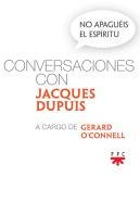 No Apaguéis El Espíritu. Conversaciones Con Jacques Dupuis