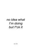 No Idea What I'M Doing But F*Ck It