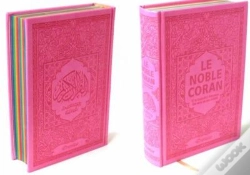 Capa do artigo Noble Coran Avec Pages Arc-En-Ciel (Rainbow) - Bilingue (Fr/Ar) - Couverture Daim Rose