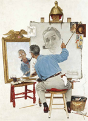 Norman Rockwell'S Triple Self-Portrait Notebook - Preview