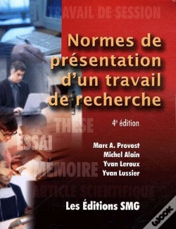 Capa do artigo Normes De Presentation D'Un Travail De Recherche 4 Edition