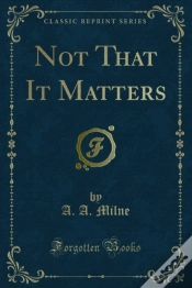 Capa do artigo Not That It Matters
