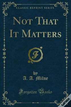 Capa do artigo Not That It Matters