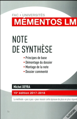 Capa do artigo Note De Synthèse (Édition 2017/2018)
