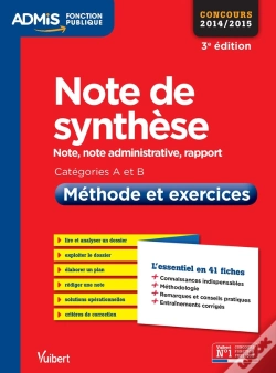 Capa do artigo Note De Synthèse ; Méthode Et Exercices ; Catégories A Et B (3e Édition)