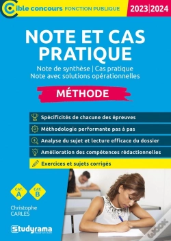 Capa do artigo Note Et Cas Pratique : Méthode ; Catégories A Et B ; Note De Synthèse / Cas Pratique (Édition 2023/2024)
