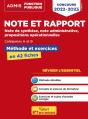 Note Et Rapport - Methode Et Exercices - Concours De Categories A Et B - L'Essentiel En Fiches - Not - Preview