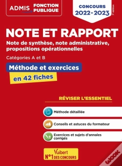 Capa do artigo Note Et Rapport - Methode Et Exercices - Concours De Categories A Et B - L'Essentiel En Fiches - Not