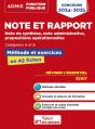 Note Et Rapport : Méthode Et Exercices ; Concours De Catégories A Et B ; L'Essentiel En Fiches ; Note De Synthèse, Note Administrative, Propositions Opérationnelles ; Concours (Édition 2024/2025) - Preview