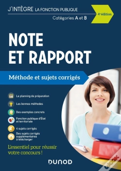 Capa do artigo Note Et Rapport ; Méthode Et Sujets Corrigés ; Catégories A Et B (Édition 2021)
