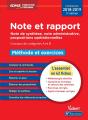 Note Et Rapport ; Note De Synthèse, Note Administrative, Propositions Opérationnelles ; Catégories A Et B ; Méthode Et Exercices (Concours 2018/2019) - Preview