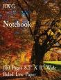 Notebook: 100 Pages 8.5  X 11  Wide Rule - Preview