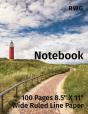 Notebook: 100 Pages 8.5  X 11  Wide Rule - Preview