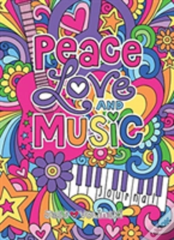 Capa do artigo Notebook Doodles Peace Love And Music Guided Journal
