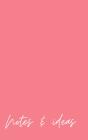 Notes And Ideas Pink Notebook Journal - Preview