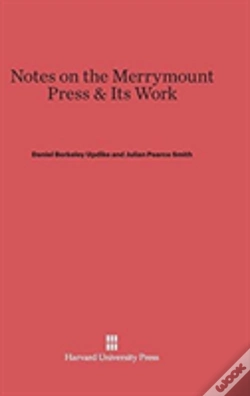 Capa do artigo Notes On The Merrymount Press & Its Work