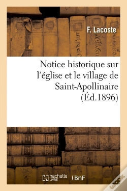 Capa do artigo Notice Hist De Saint Apollinaire Edition 1896