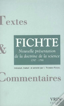 Capa do artigo Nouvelle Présentation De La Doctrine De La Science 1797-1798