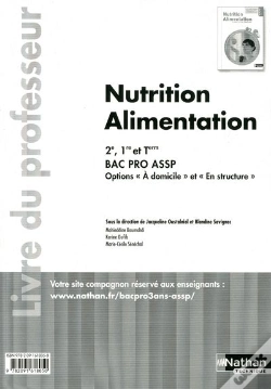 Capa do artigo Nutrition Alimentation (Pochette) Bac Pro Assp  Option Domicile/Structure Professeur 2011