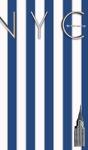 Nyc Chrysler Building Blue And White Stipe Grid Page Style  $Ir Michael Limited Edition - Preview