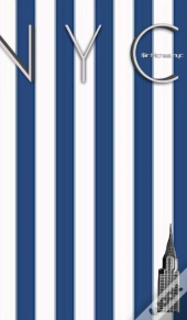 Nyc Chrysler Building Blue And White Stipe Grid Page Style  $Ir Michael Limited Edition
