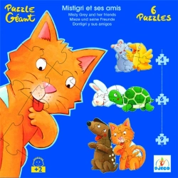 Capa do artigo O Gato e Amigos - 6 Puzzles de 4/6/9 Pcs