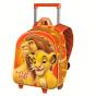 O Rei Leão King Mochila 3D com Rodas Pequena, Laranja - Preview