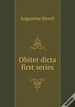 Capa do artigo Obiter Dicta First Series