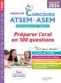 Objectif Concours 2024 Atsem 100 Questions/Réponses Pour L'Oral - Preview