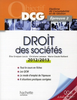 Capa do artigo Objectif Dcg Droit Des Societes 2012/2013