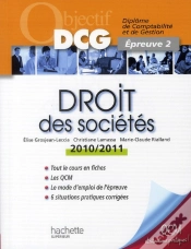 Capa do artigo Objectif Dcg ; Droit Des Sociétés (Édition 2010/2011)
