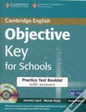 Objective Key For Schools Practice Test Booklet With Answers With Audio Cd