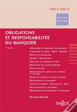 Capa do artigo obligations et responsabilités du banquier (édition 2011/2012)