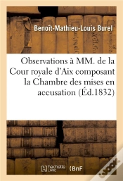 Capa do artigo Observations A Mm. De La Cour Royale D