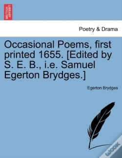 Capa do artigo Occasional Poems, First Printed 1655. (E
