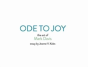 Ode To Joy - Preview