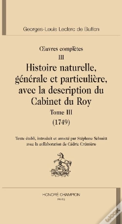 Capa do artigo Oeuvres Complètes Tome 3 ; Histoire Naturelle Tome 3