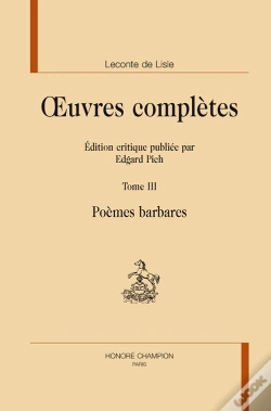 Capa do artigo Oeuvres Complètes Tome 3 ; Poèmes Barbares