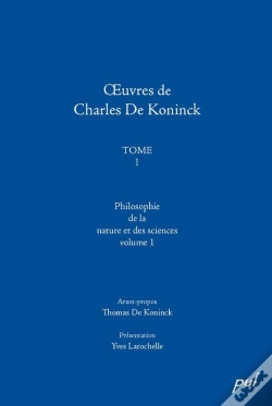 Capa do artigo Oeuvres De Charles De Koninck T 01 V 01