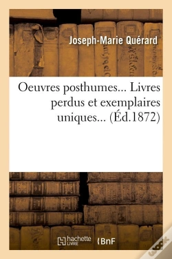 Capa do artigo Oeuvres Posthumes Edition 1872