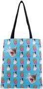 Oh My Pop! Angry Cat Bolsa de la Compra Shopping Bag, Turquesa - Preview